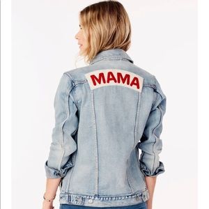 Ingrid and Isabel MAMA denim jacket.